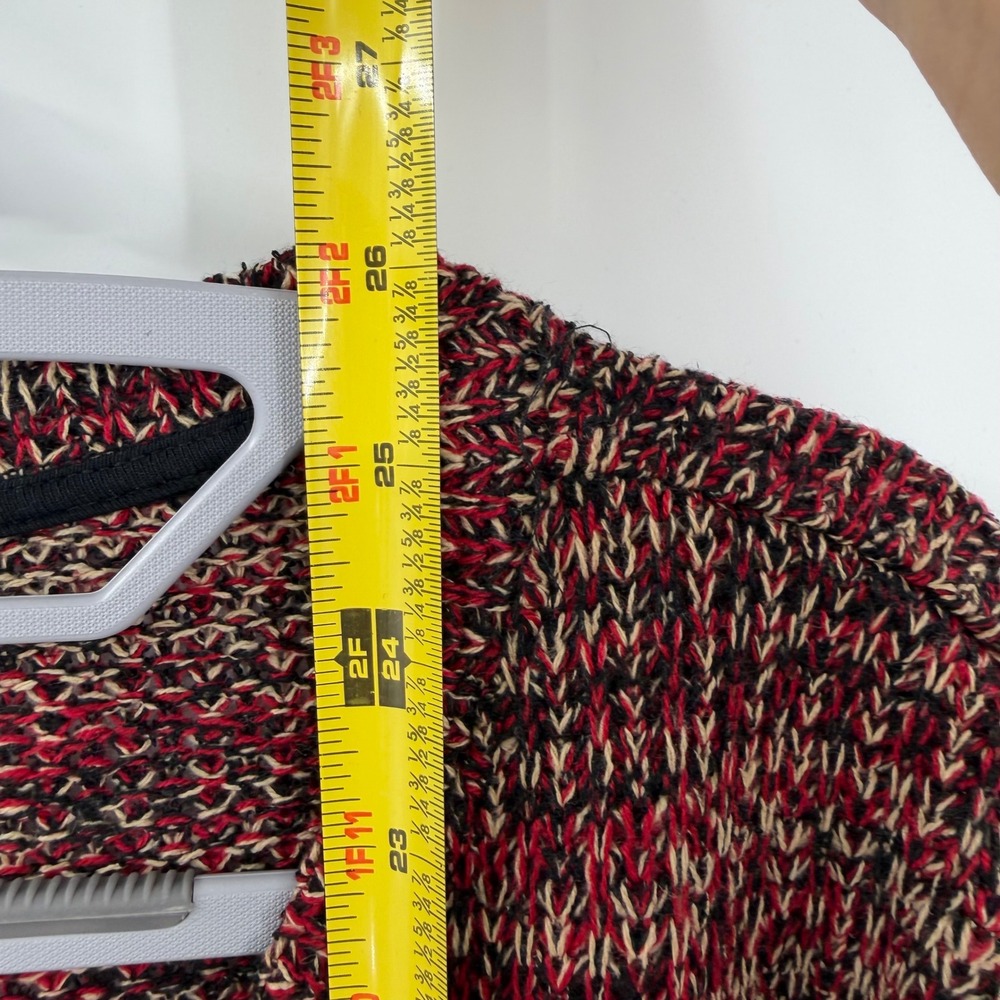 KUT from the Kloth Red Space Dye V-Neck Sweater Elbow Patches KT59901 Mens M - Picture 6 of 9